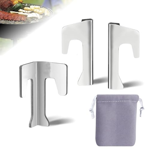 Lyivisk 3 Stück Feuerplatten Abstandshalter Edelstahl Universal Grillplatte Abstandshalter Set für Feuertonne Feuerschale Kugelgrill BBQ Disc Feuerplatte Zubehör(mit Kordelzugbeutel) von Lyivisk
