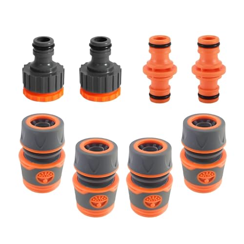 Lyivisk Schlauchkupplung Set 8 Stück teiliges Gartenschlauch Verbinder Kit Doppelstecker Schnellanschlüsse und Kupplungen zur Schlauchverlängerung Ideal für Gartenbewässerung (1/2 inch) von Lyivisk