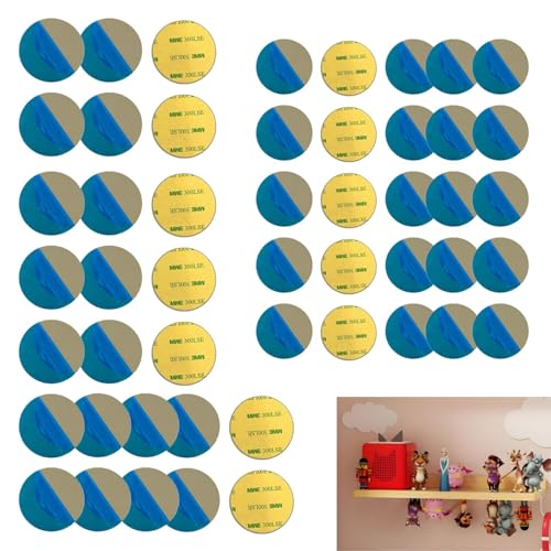 Magnetplättchen Selbstklebend, 50 Stück Metallplatte für Magnete, Metallplättchen Selbstklebend in 2 Größen ideal zur Kinderzimmer-Deko mit Figuren (20x20mm, 20x30mm) von Lyivisk