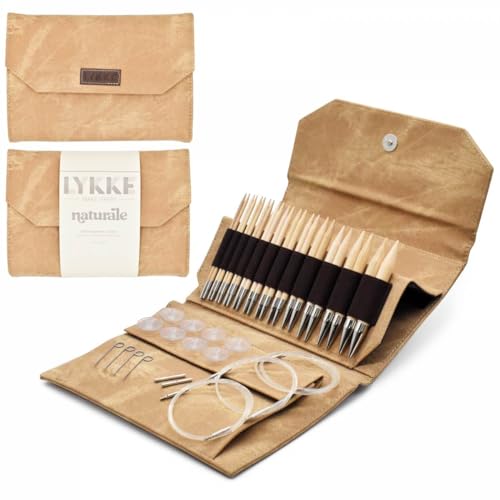 Lykke Austauschbare Stricknadeln, Farbe Holz, 12,7 cm, Stricknadel-Set – Tan Denim Effekt von Lykke