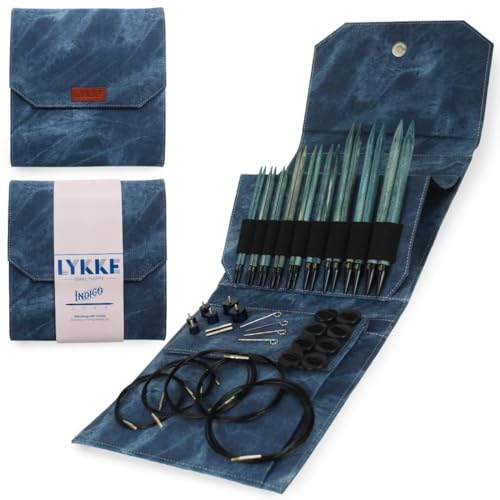 Lykke Stricknadel-Set mit langer Spitze (Indigo). von Lykke