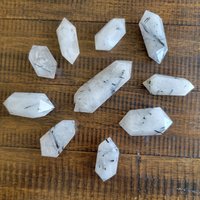 Turmalin-Quarz Double Terminated Point Zauberstab von LylabeeMarket