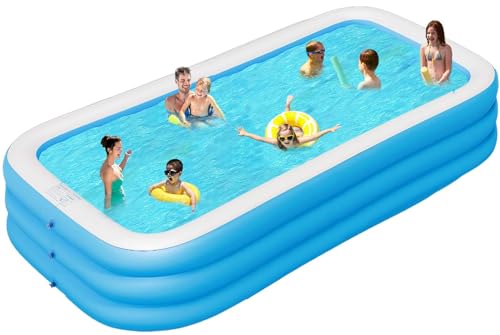 Lylting Großer aufblasbarer Pool für Erwachsene, 368,3 x 188 x 55,9 cm, extra groß, verdickt, aufblasbarer Pool mit Reparaturflicken, aufblasbare Familienpools für Hinterhof, Rasen, drinnen und Lylting Großer aufblasbarer Pool für Erwachsene, 368,3 x 188 x 55,9 cm, extra groß, verdickt, aufblasbarer Pool mit Reparaturflicken, aufblasbare Familienpools für Hinterhof, Rasen, drinnen und von Lylting