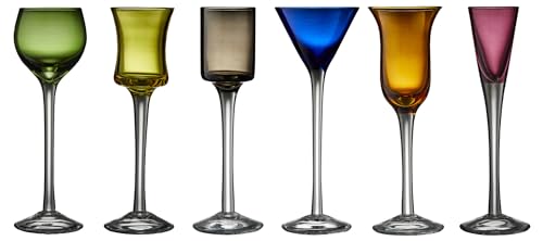 Lyngby Glas Schnappsglas, Likörglas, 6-teilig, Assorted Farben von Lyngby Glas