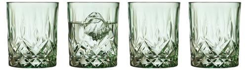 Lyngby Glas Sorrento Whiskyglas, Tumbler, 32 cl, 4 Stck., Grün von Lyngby Glas