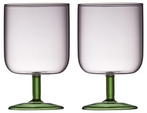 Lyngby Glas Torino Weinglas 30 cl 2 Stck. Pink/Grün von Lyngby Glas