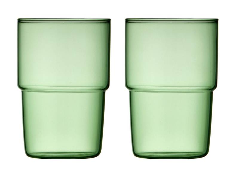 Trinkglas 2er-Set Torino grün von Lyngby Glas