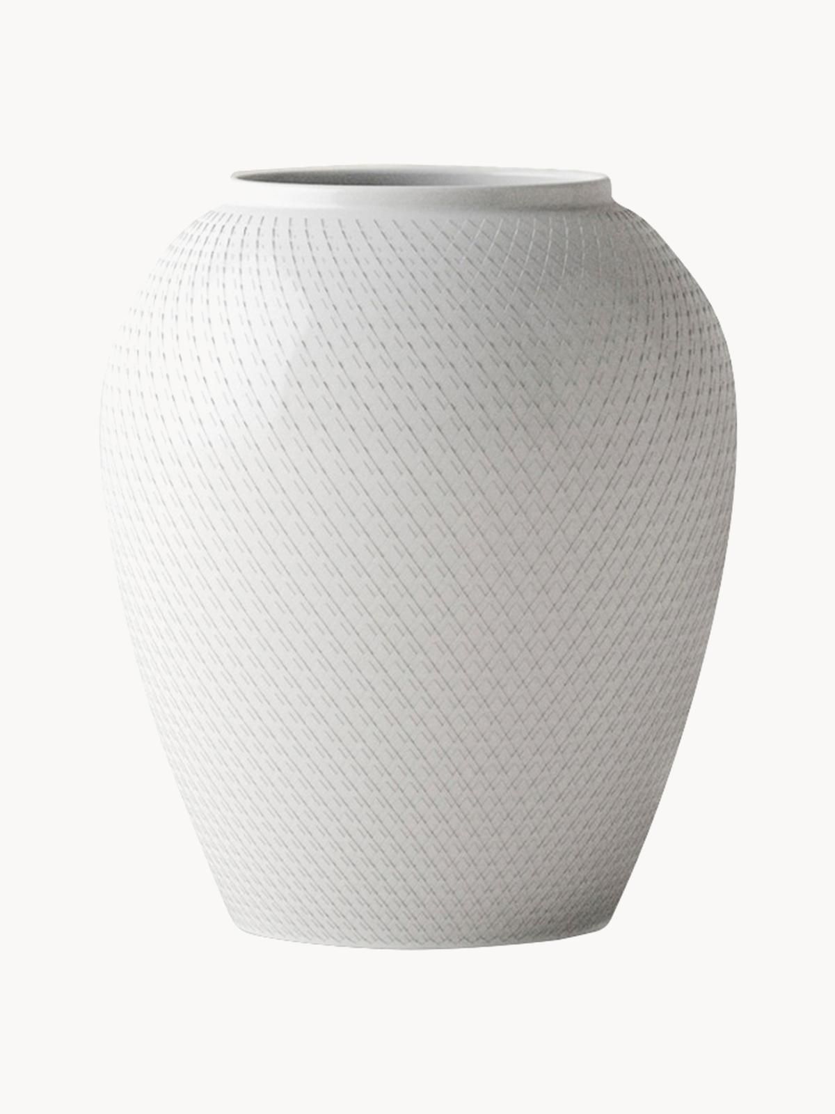 Handgefertigte Porzellan-Vase Rhombe, H 25 cm von Lyngby Porcelaen