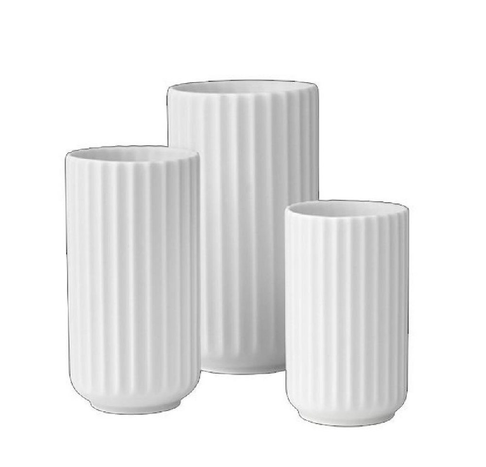 Lyngby Porcelæn Dekovase Porcelain Vasen-Set Porzellan Weiß (8-10-12cm) (3-teilig) von Lyngby Porcelæn