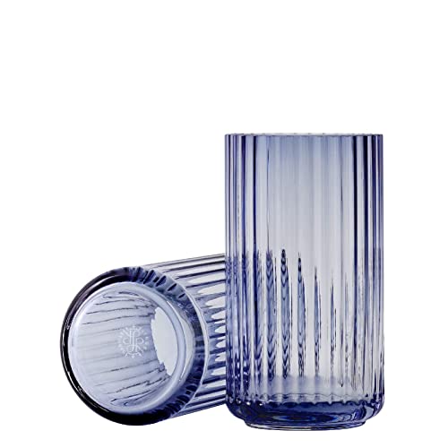 Lyngby Porcelæn Vase H15.5 cm Lyngby aus mundgeblasenem Glas zeitlos, blau von DANMARK LYNGBY