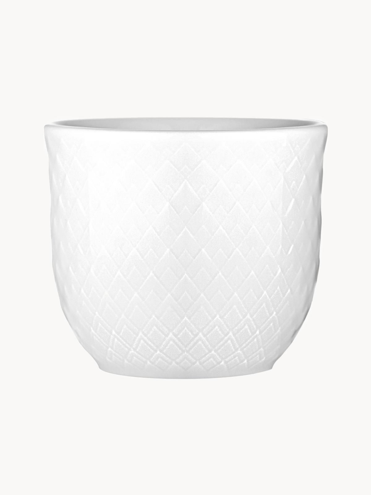 Porzellan-Eierbecher Rhombe mit strukturierter Oberfläche, 2 Stück von Lyngby Porcelaen