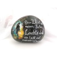 Naturstein, Evangelium, Psalm, Spruch, Religiös, Christliche Deko, Bibel, Gott, Trost, Glauben, Hoffnung, Handbeschriftet, Handbemalt, Unikat von LyniesGalerie
