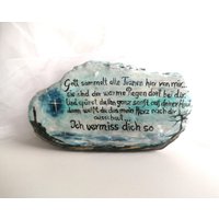 Trauerstein, Groß, Gedenkstein, Grabstein, Grabschmuck, Trauergeschenk, Erinnerung, Trauer, Trost, Naturstein Handarbeit, Unikat von LyniesGalerie