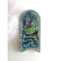 Trauerstein | Groß , Gedenkstein, Grabstein, Trauerhilfe, Erinnerung, Großer Naturstein, Trauergeschenk Und Trauerspruch, Handbemaltes Unikat von LyniesGalerie