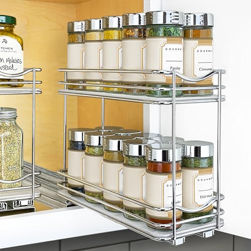 Lynk Professional 430421DS Gewürzregal, oben Spice Racks - Two Tier 4-1/4" Double Slide Out chrome von Lynk Professional