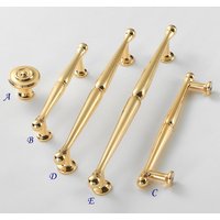 96 128 160 192 Mm Gold Messing Schrankgriff Schrank Türgriff Möbel Griff Schubladen Griffe Knauf Knäufe Möbelgriff Möbelgriffe Küche von LynnsHardware