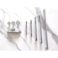 Silber Schrankgriffe Möbelgriff Türgriff Kommode Schrank Griffe Schubladen Griff Schrankgriff Möbel Kommodengriff Chrom Möbelgriffe von LynnsHardware