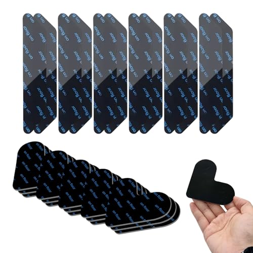 28 Antirutschmatte für Teppich, Teppich Antirutschunterlage Teppichstopper,Inklusive 12 Klebebandstreifen (13 x 2,5 cm) und 16 Herzförmige Rutschmatten (8 x 8 cm) - Ideal für Sicheren Halt auf Fliesen von Lynqvor