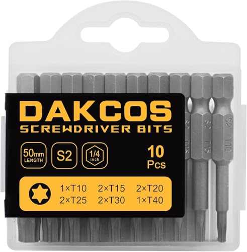 Torx Bit Set, T10-T15-T20-T25-T30-T40 Bit-Sortiment in S2, kompatibel mit Akkuschraubern, Länge 50 mm, 12-teiliges Set mit praktischer Aufbewahrungsbox Torx Bit Set, T10-T15-T20-T25-T30-T40 Bit-Sortiment in S2, kompatibel mit Akkuschraubern, Länge 50 mm, 12-teiliges Set mit praktischer Aufbewahrungsbox von Lynqvor