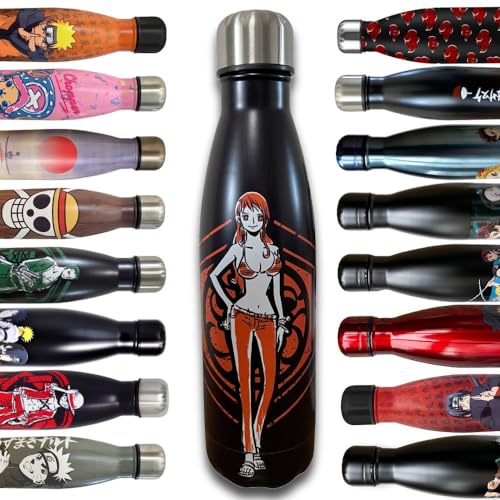 LYO One Piece Thermosflasche, Edelstahl, wiederverwendbar, One Piece Nami – hält warm und kalt 12 Stunden – für Sport, Reisen, Alltag, 500 ml – BPA frei – offizielles Lizenzprodukt LYO One Piece Thermosflasche, Edelstahl, wiederverwendbar, One Piece Nami – hält warm und kalt 12 Stunden – für Sport, Reisen, Alltag, 500 ml – BPA frei – offizielles Lizenzprodukt von HÔMADICT