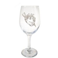 Gestecktes Herz Klares Weinglas - Kostenlose Personalisierte Gravur, Gothic Decor von LyonCraft
