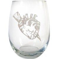 Staked Vampir Herz Stemless Weinglas Gothic Dekor, Free Engraced Personalisierung von LyonCraft