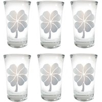 Vierblättriges Kleeblatt 1, 5 Unzen Schnapsgläser 6Er-Set - Kostenlose Personalisierte Gravur, Shamrock von LyonCraft