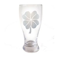 Vierblättriges Kleeblatt Pintglas - Kostenlose Personalisierte Gravur, Shamrock, Lucky Irish Beer Glass von LyonCraft