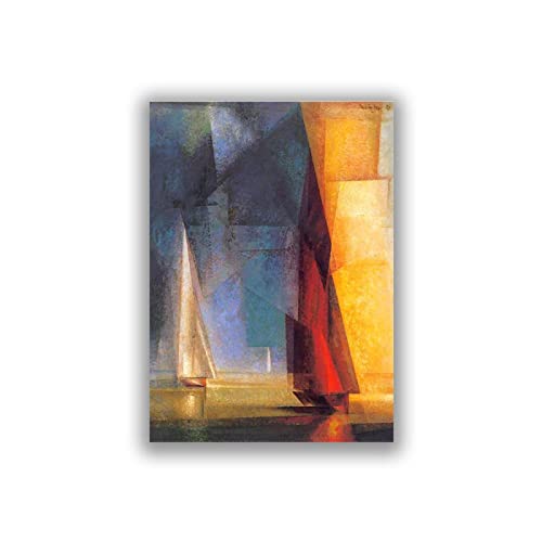 Lyonel Feininger Druck auf Leinwand-Berühmte Gemälde Wandkunst-„Stiller Tag am Meer III“-Abstrakter Expressionismus Leinwand Wandkunst Bild 60x90cm Rahmenlos Lyonel Feininger Druck auf Leinwand-Berühmte Gemälde Wandkunst-„Stiller Tag am Meer III“-Abstrakter Expressionismus Leinwand Wandkunst Bild 60x90cm Rahmenlos von Lyonel Feininger