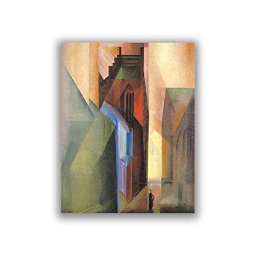 Lyonel Feininger Druck auf Leinwand-Berühmte Gemälde Wandkunst-"Torturm II"-Abstrakter Expressionismus Leinwand Wandkunst Bild 30x39cm Rahmenlos Lyonel Feininger Druck auf Leinwand-Berühmte Gemälde Wandkunst-"Torturm II"-Abstrakter Expressionismus Leinwand Wandkunst Bild 30x39cm Rahmenlos von Lyonel Feininger