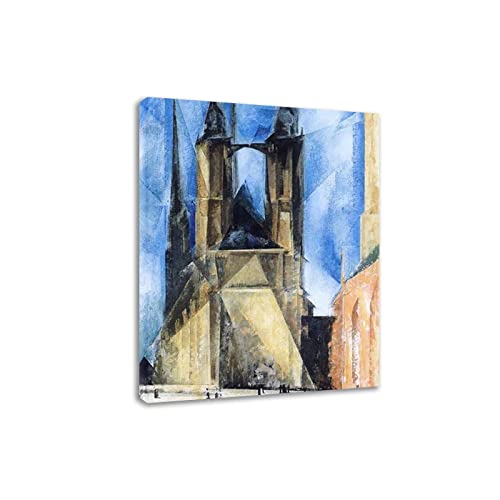 Lyonel Feininger Druck auf Leinwand-Berühmte Gemälde Wandkunst-"Marktkirche in Halle"-Abstrakter Expressionismus Leinwand Wandkunst Bild 60x78cm gerahmt Lyonel Feininger Druck auf Leinwand-Berühmte Gemälde Wandkunst-"Marktkirche in Halle"-Abstrakter Expressionismus Leinwand Wandkunst Bild 60x78cm gerahmt von Lyonel