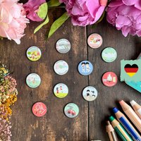 Du Suchst Aus Magnete, Deutsche Version, Rund, Illustriert, 300 Magnete Zur Auswahl, Langlebig, Montessori Inspiriert, 3 cm, Visuelle Du Suchst Aus Magnete, Deutsche Version, Rund, Illustriert, 300 Magnete Zur Auswahl, Langlebig, Montessori Inspiriert, 3 cm, Visuelle von LyonisCalendar