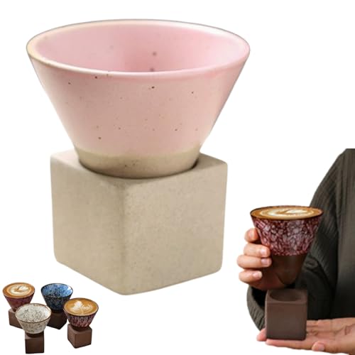 Kaminari Japanische Tassen,cone Cup,japanische Teebecher,teetasse Japanisch,kaffeetassen,japanische Teetasse,Funnel Coffee Cups,Ceramic Japanese Coffee Tea Cup,Creative Triangular Cone Shaped Cups von Lyoveu