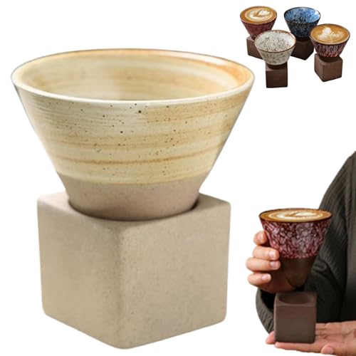 Kaminari Japanische Tassen,cone Cup,japanische Teebecher,teetasse Japanisch,kaffeetassen,japanische Teetasse,Funnel Coffee Cups,Ceramic Japanese Coffee Tea Cup,Creative Triangular Cone Shaped Cups von Lyoveu