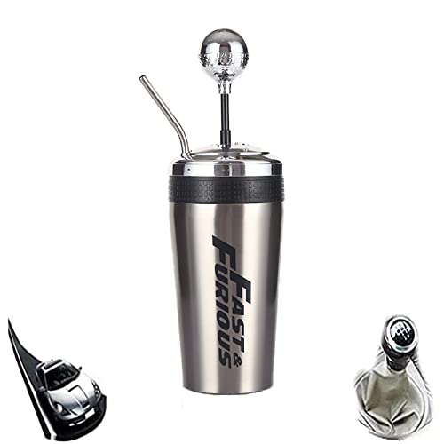 Lyoveu Fast and Furious 10 Becher, Edelstahl, Gear Shift Style, Trinkbecher, 500 ml, 304 Edelstahl, Klassiker, Wiederverwendbar, Reise, Outdoor von Lyoveu