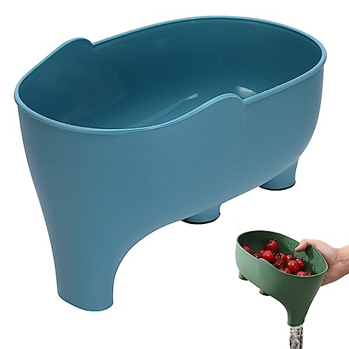 Lyoveu waschbecken sieb Elefant,Abflusskorb Für Küchenspüle,Waschbecken-Ablaufkorb Elefanten-Ablaufgestell, Drain Basket for Sink,Multifunctional Dish Drainer, Sink Filter for Kitchen Sink von Lyoveu