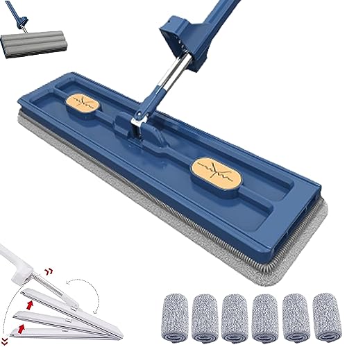 großer flachmop, GroßEr Flachmop, Large Flat Mop,Flacher Wischmopp,360° Drehgelenk Bodenwischer Set,Wiederverwendbaren Wischpads,Bodenwischer Set FüR Hartholz Laminat Fliesen von Lyoveu