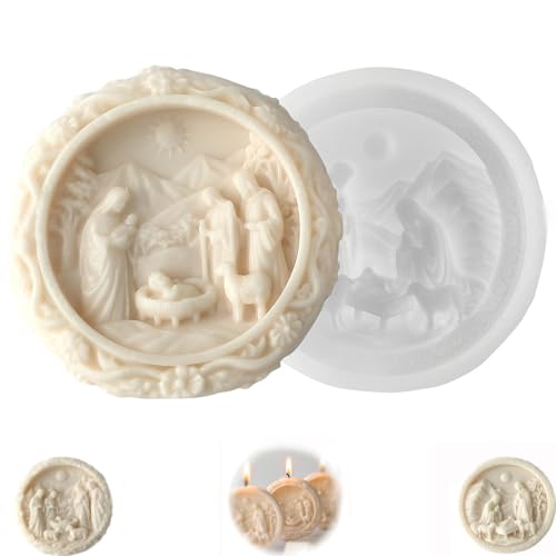 silikonform krippe,Krippe Silikonform, Einfaches Freisetzungsmaterial, 1 Stück, Jesus Geburtskerze, Weihnachtskerzenformen, Wiederverwendbares Design, Ideal Für Seife Oder Schokolade-A silikonform krippe,Krippe Silikonform, Einfaches Freisetzungsmaterial, 1 Stück, Jesus Geburtskerze, Weihnachtskerzenformen, Wiederverwendbares Design, Ideal Für Seife Oder Schokolade-A von Lyoveu