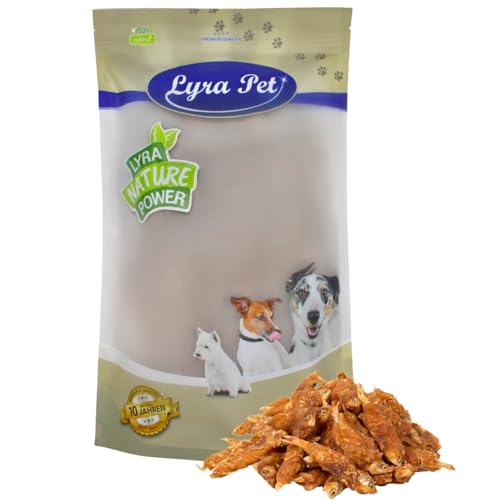 Lyra Pet® 1 kg Wrap mit Hühnerfleisch und Fisch | Geschmackvoller Kausnack | Belohnungs- und Trainingssnack | Proteinreiches Leckerli für alle Hunde | Fettarmes Hundefutter | Wiederverschließbar von Lyra Pet
