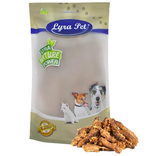 Lyra Pet® 1 kg Hühnerhälse | Naturbelassener Kausnack | Proteinhaltiges Leckerli auch für ältere Hunde | Fettarm & gut bekömmlich | Getrockneter Kauartikel | Reich an Nährstoffen von Lyra Pet