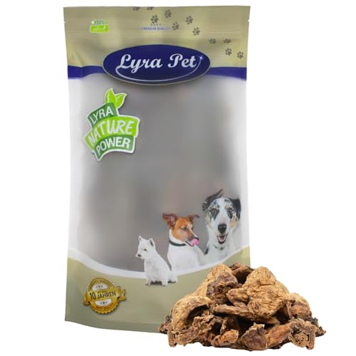Lyra Pet® 1 kg Lammlunge | Naturbelassener Kausnack zahnreinigend | Proteinhaltiges Leckerli für alle Hunde | Langer Kaugenuss | Getrockneter Kauartikel | Schonend getrocknet von Lyra Pet