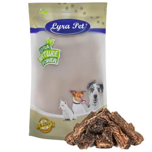 Lyra Pet® 1 kg Rindereuter | Naturbelassener Kausnack | Leckerli auch für ältere Hunde | Proteinhaltiger getrockneter Kauartikel | Leicht verdaulich | Fettarmer Kauartikel mit Nährstoffen von Lyra Pet