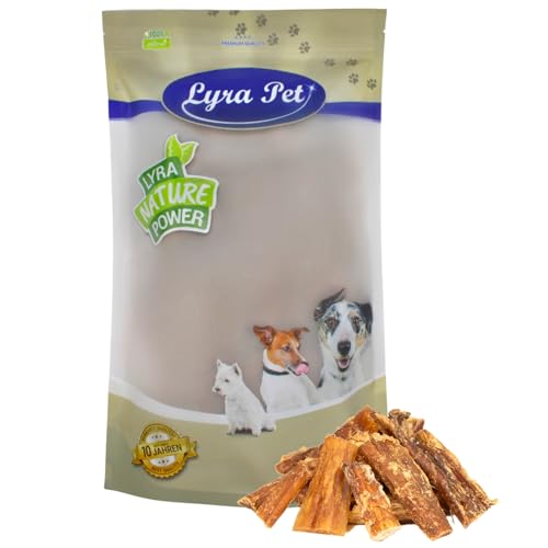 Lyra Pet® 1 kg Rindernackensehnen klein | Naturbelassener Kausnack zahnreinigend | Leckerli für alle Hunde | Hoher Proteingehalt | Langer Kaugenuss | Schonend getrocknet | Nährstoffreich von Lyra Pet