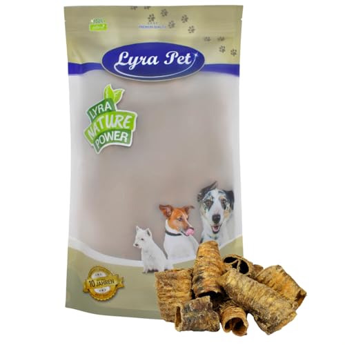 Lyra Pet® 1 kg Rinderstrossen 1-8 cm fettarm Kauartikel Kausnack Kaustange Hundefutter Belohnung Training Strossen Rind Hund von Lyra Pet