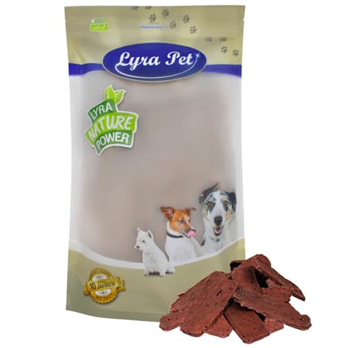 Lyra Pet® 1 kg Rindfleischstreifen | Kausnack vom Rind | Leckerli auch für Welpen und ältere Hunde | Idealer Belohnungs- und Trainingssnack | Gut verträglich | Wiederverschließbarer Beutel von Lyra Pet