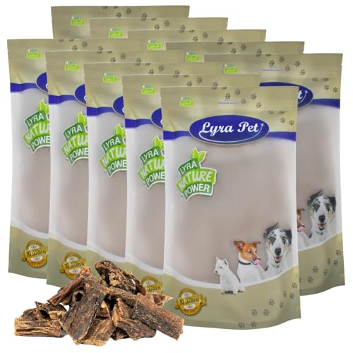 Lyra Pet® 10 kg Rinderleber | Naturbelassener Kausnack | Fettarme Proteinquelle | Reich an Vitaminen & Mineralien | Ideal zum Training | Nährstoffreiches Leckerli für Hunde von Lyra Pet