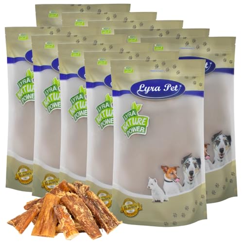 Lyra Pet® 10 kg Rindernackensehnen klein | Naturbelassener Kausnack zahnreinigend | Leckerli für alle Hunde | Hoher Proteingehalt | Langer Kaugenuss | Schonend getrocknet | Nährstoffreich von Lyra Pet