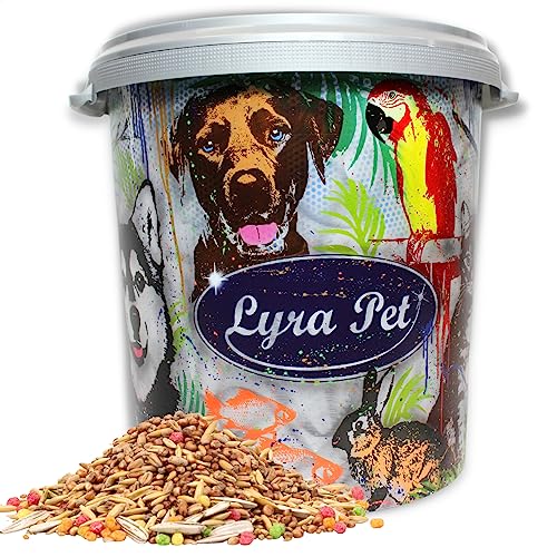 Lyra Pet® | 10 kg Streufutter + 30 L Tonne | Neue Ernte | Ideal für Sommer & Winter | Ganzjähriges Vogelfutter für Körnerfresser | Artgerechte Fütterung der Wildvögel | Naturbelassen & Energiereich von Lyra Pet