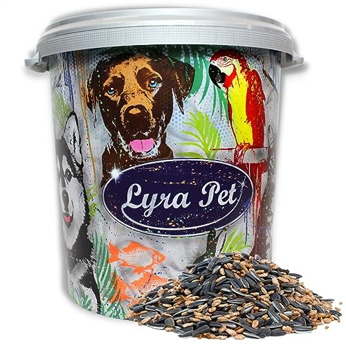 Lyra Pet® | 10 kg Streufutter aus der ALB-MÜHLE Protein-Mix + 30 L Tonne | Vogelfutter für Winter & Sommer | Proteinreiches Wildvogelfutter | Futtermix mit Mehlwürmern | Energiequelle für Wildvögel von Lyra Pet