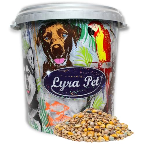 Lyra Pet® | 10 kg Taubenfutter Standardmischung in 30 L Tonne | Vollwertiges Basisfutter | Jung- & Altvögel | Mit Lebensnotwendigen Mineralien & Spurenelementen | Hochwertige, Energiereiche Zutaten von Lyra Pet